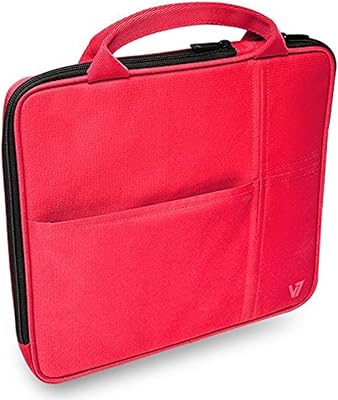 V7 All-in-one Tablet Sleeve Bag Case with Carrying Handle for iPad Air, iPad Mini 3, Amazon Kindle, Galaxy, Nexus, 7 to 9.7 Android and Windows Tablet PCs TA20RED-1N - Red