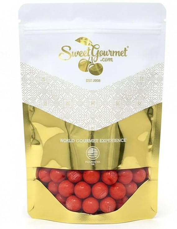 SweetGourmet Hot Chew Cinnamon Bubble Gum Balls, Spicy Cinnamon Flavor, 5 Pound Bulk Bag, 1-Inch, Gluten-Free, Fat-Free, 275 Count