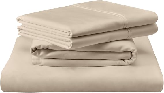TEMPUR Luxe Egyptian Cotton Sheet Set Sandstone - Queen