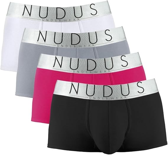 NUDUS Premium Mens Underwear - 4 Pack Soft Cotton Underwear for Men, Low Rise Sexy Mens Underwear, Lightweight & Breathable