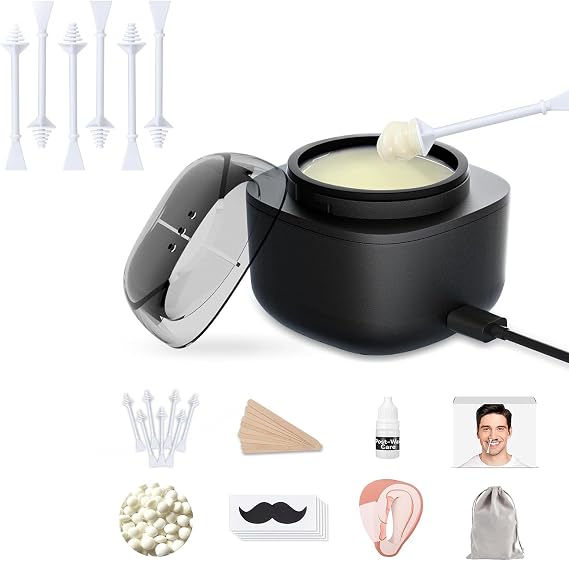 Nose Wax Kit Men with 100g Wax, 100 Stick, Nose and Ear Waxing Kit for Men, Up to 50 Uses