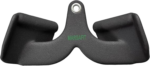 MARSAFIT Home Gym Fitness Rowing T-bar V-bar Pulley Cable Machine Attachment, Bicep Curl Tricep LAT pulldown Bar Back Strength Training Handle Grips LAT Pull Down Bar for Seat Row Workout(BTBAR 1902)