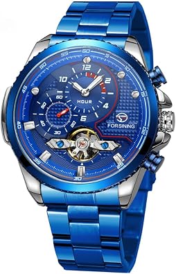 Mens Automatic Watches Stainess Steel Waterproof Wrist Watches Tourbillon Self Winding Mechanical Diamond Dial Wrist Watch