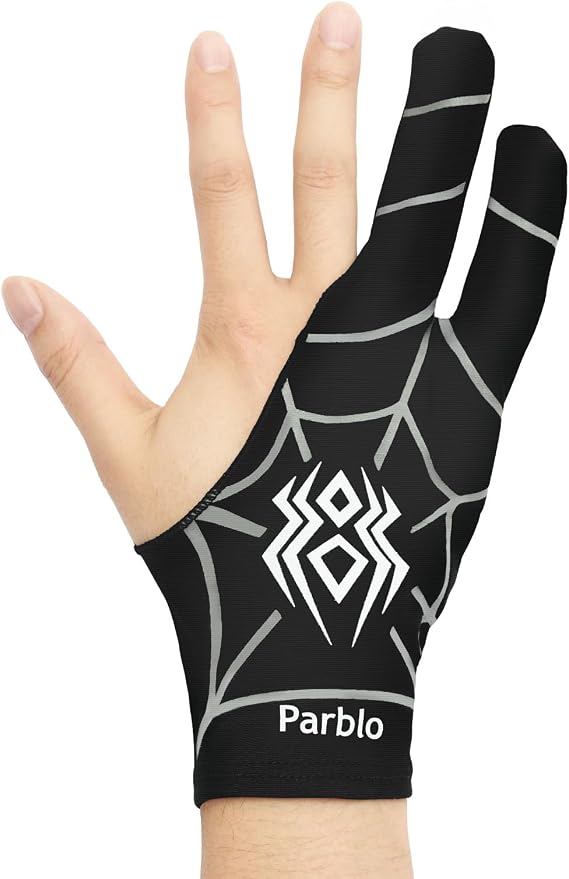 Parblo Artist Two Fingers Glove Anti-Skid Drawing Glove for Laptop,Graphic Tablet, Universal for Left and Right Hand