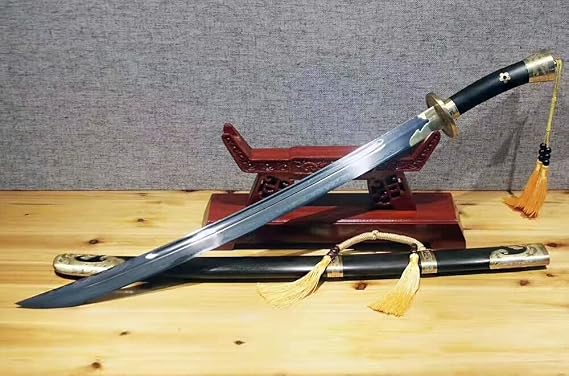 Swords/Broadsword/Hand Forged High-Carbon Steel Blade/Black Wood/Brass/Full Tang