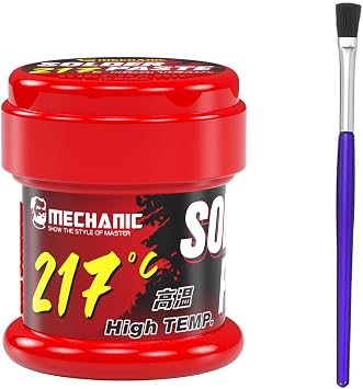 MECHANICLead Free Solder Paste, No Clean Soldering Paste, 217C Melting Point 50G, GW50 Special Solder Paste for Motherboard Chip CPU Planting Tin Repair Solder Flux