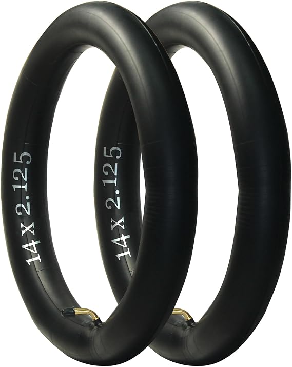 Libereco 2 Pack 12x2.125(12 1/2x2 1/4)/14x2.125 Bike Tube with Bent Valve for Electric Bike Kids Bike Electric Scooter