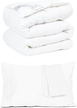 Twin Duvet Insert + Queen White Pillowcase Set