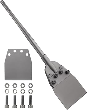 SDS Max Floor Scraper with Replaceable Blade, Firecore 6 Inch Thinset Removal Chisel Bits Scaling Chisel for SDS Max Rotary Hammer Drill, Steel Shovel Bits for Removing Vinyl Flooring VCT Tiles Mortar