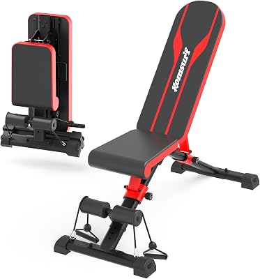 Weight Bench, Adjustable Workout Bench, Exercise Bench Press for Home Gym, Foldable Equipment Body Gym System, Strength Training Bench for Full Body Workout