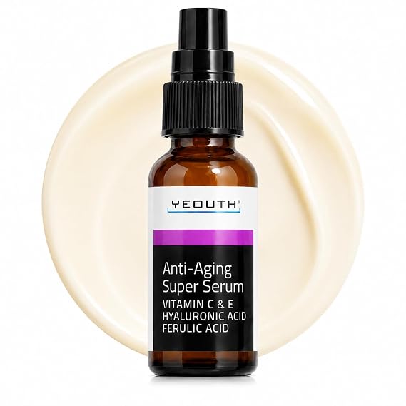 YEOUTH Anti Aging Serum for Face for More Even and Firmer-Looking Skin 1oz