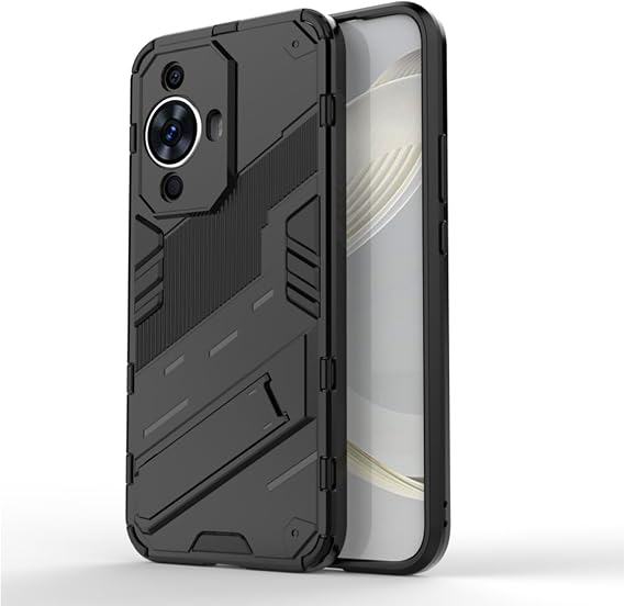 Microcase Huawei Nova 12S /Nova 11 Matrix Serisi Armor Standlı Perfect Koruma Kılıf - Siyah Al3416