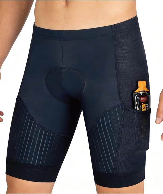 CEROTIPOLAR Aero Speed+ Men's Triathlon Shorts Side Pockets 3D Fabric, Moisture Wicking, Quick Dry, Breathable, UPF50+