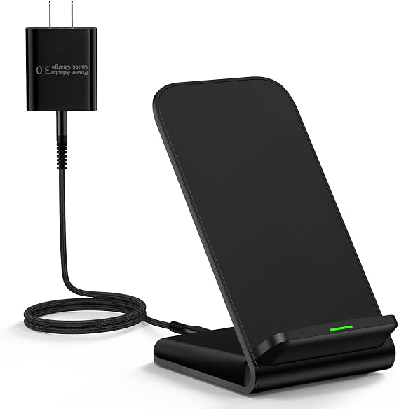 Samsung Wireless Charger Charger Pad Fast Charging Stand for Samsung Galaxy S26 S25 Ultra S25FE S25 Plus S24FE S23FE S22, Android Wireless Charger 15W for Pixel 10 9, iPhone 17 16, with 18W Adapter