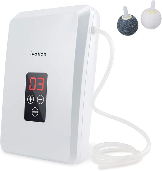 Ivation Portable Ozone Generator 600mg/h Multipurpose Air Sterilizing & Freshening System w/2 Silicone Tubes, 2 Diffuser Stones & Timer; Purifies Air, Water, Food, Toothbrush