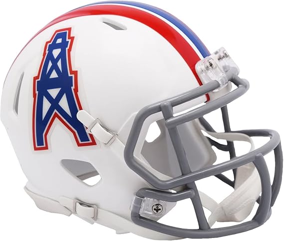 Riddell Oilers 1975 to 1980 Throwback Revolution Speed Mini Football Helmet
