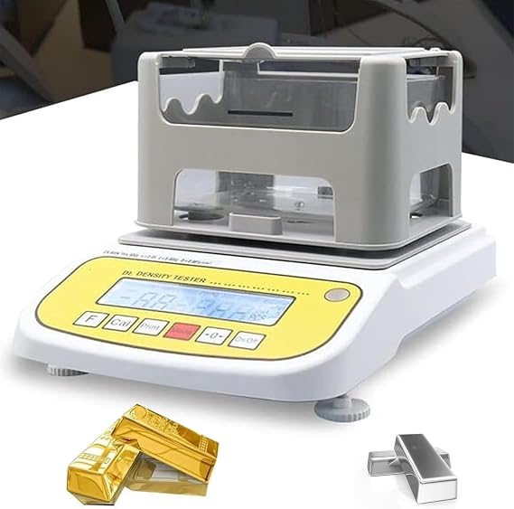 Gold Purity Tester, 300g Gold K Value Tester with LCD Display, 9-24K Precious Metal Platinum Density Meter, Accuracy 0.001g/cm3 and Range 300g, for Laboratory, Jewelry Store, Bank