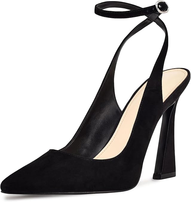 Coutgo Women's High Heels Closed Toe Ankle Strap Pumps