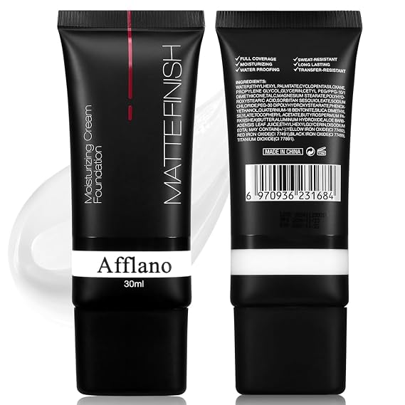 White Foundation Goth makeup,Full Coverage color changing foundation,liquid,creamy, waterproof, long-lasting makeup for Goth Clown Make up, Daily,Cosplay, Dramatic, Halloween Makeup