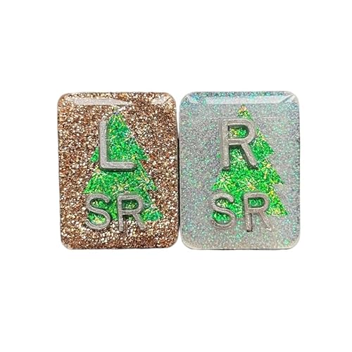 Christmas Tree Xray Markers, With 2 or 3 Initials, Christmas Xray Markers, Holiday, Large Rectangle, Shimmer, Ornaments