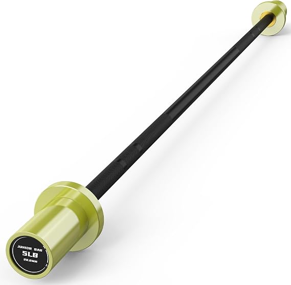 HANDBODE 5 lb Mini Barbell, 4 ft Short Bar, Beginner Bars for Kids Children | Boy Girl Women Youth, Strength Training Weightlifting Home Gym Weight Lifting, 50 lb Capacity 2 Inch