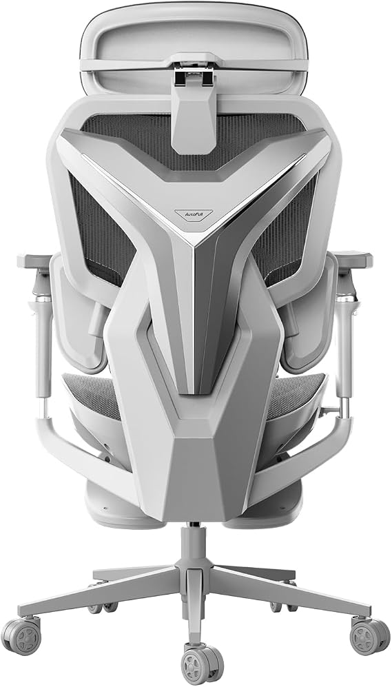 AutoFull G7 Gaming Chair - 3-Zone Lumbar, 22-Point Adjustment, Breathable Mesh, Custom Backplate, 720 Armrests, BIFMA Certified Ergonomic, 140 Recline, IGR Certified, Niko Endorsed - White