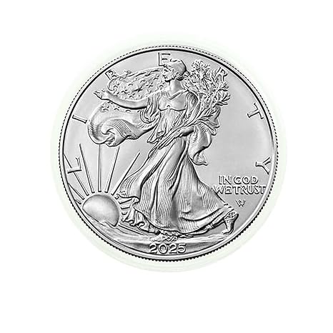2025 American Silver Eagle .999 Fine Silver in Direct Fit Air Tite with our Smyrnacoin Certificate of Authenticity Dollar Uncirculated US Mint