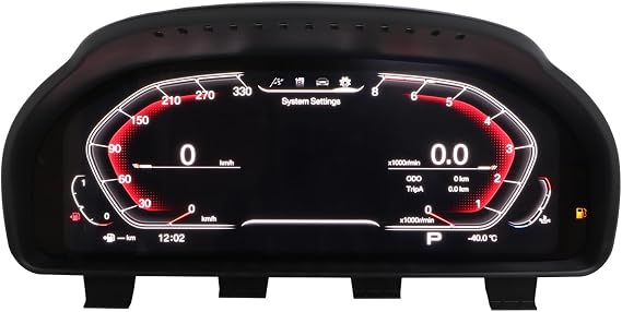 12.3 Inch Digital Gauge Cluster Instrument Replacement for BMW X3 X4 F25/F26 X5 X6 F15/F16 (2014-2017) LCD Car Dashboard Speedometer Screen Panel Virtual Cockpit,Without HUD