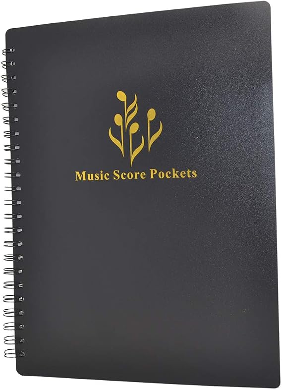 Music Sheet File Paper Storage Folder Creative Change Spectrum Folder A4 Letter Size Double Side Sheet Music Folder File for Holding Sheet Music and Files Etc (Black)