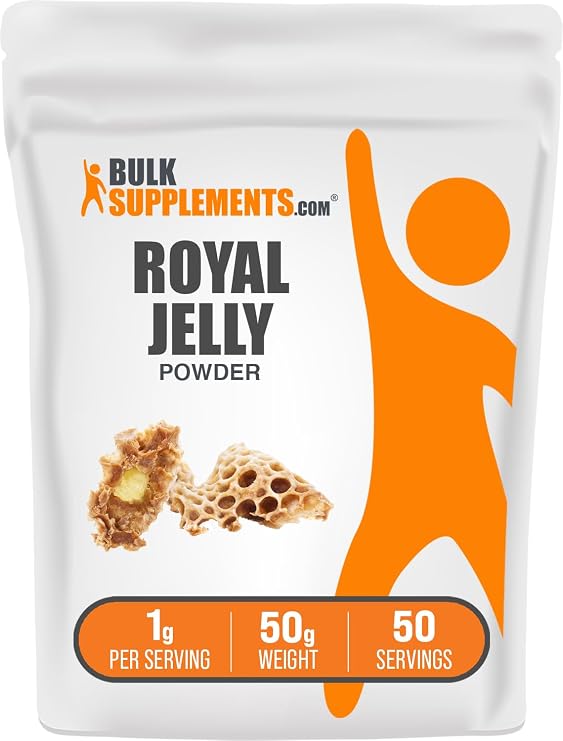 Royal Jelly Powder - Royal Jelly Supplement, for Immune Support - Gluten Free, 1g per Serving, 50g (1.8 oz) (Pack of 1)
