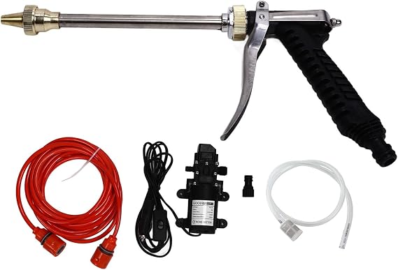 12V Pressure Washer, 100W Portable Power Washer Electrical Washer Kit for Home Car Garden Projects Washing