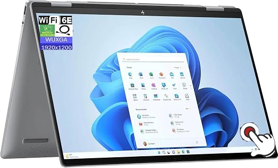HP Envy x360 16" 2K WUXGA Touchscreen 2-in-1 Laptop, AMD Ryzen 5 8640HS Processor, 8GB RAM 1TB SSD, Backlit Keyboard, Wi-Fi 6E, Bluetooth, HDMI, Webcam, Windows 11 Home, Silver
