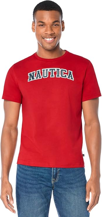 Nautica Men's Short Sleeve 100% Cotton Nautical Series Graphic Tee
