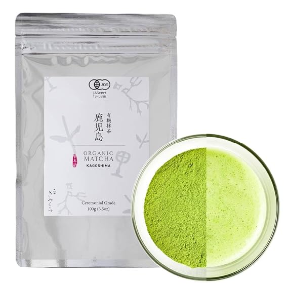 ORGANIC CEREMONIAL Matcha Green Tea Powder from Kagoshima JAPAN | Japanese Tea KIMIKURA | Matcha KIMIKURA (100g/3.5oz 1pack)