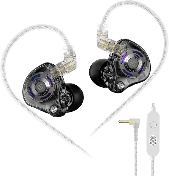 KZ Gale Wired Gaming Earbuds with Mic for FPS, 3.5mm Jack in Ear Monitor