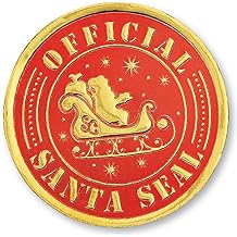 PaperDirect Red & Gold Embossed Foil Santa Seals, Official Santa Stickers for Cards, Gifts, Envelopes, Crafts, Classrooms, Churches, Businesses & Holiday Mailings 48-Pack