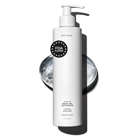 NuFACE Aqua Gel Activator - Conductive Gel & Activator - with IonPlex & Hyaluronic Acid - Optimises Microcurrent Treatments with the NuFACE Microcurrent Device (295 ml)