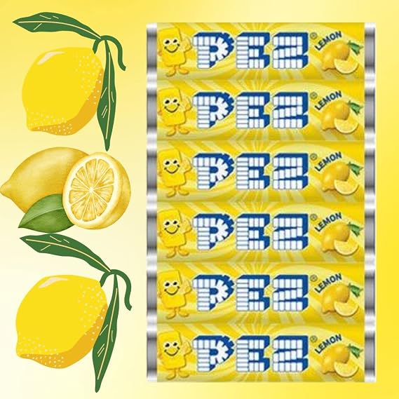 Pez Candy Refill Rolls, (25 Count) Choose Your Favorite Flavor! (Lemon)