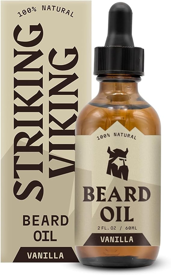 Striking Viking Beard Oil for Men - 2 Fl Oz, Vanilla