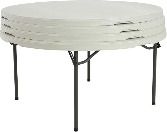 LIFETIME 480301 Commercial Round Folding Table (4 Pack), 5', White