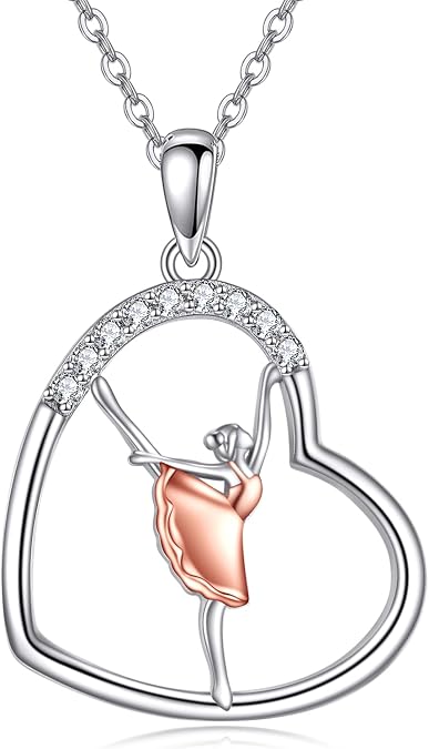 YFN Tennis Racket Necklace Basketball Volleyball Necklace for Women Sterling Silver Basketball Jewelry Basketball Gift for Basketball Player