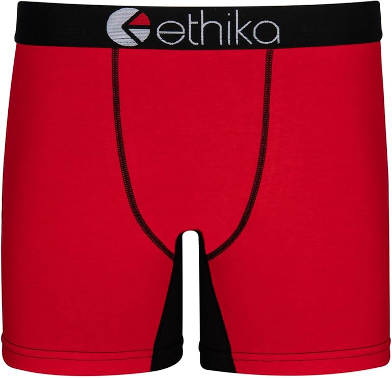 Ethika Men's Mid Boxer Brief, Black OG - Contrast(RDB,2XL)