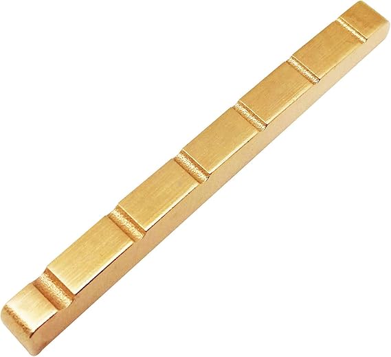 Guyker 43mm Guitar Nut Pre-Slotted Brass Nuts Replacement for Strat ST TL style Electric Guitar