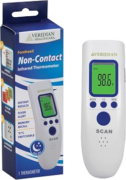 Veridian Non-Contact Thermometer LCD Display 09-183 1 Each