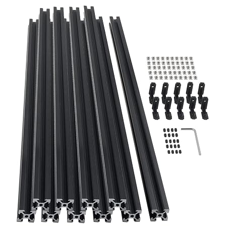 10PCS V Slot 2020 Aluminum Extrusion 800mm European Standard Anodized Linear Rail Aluminum Profile Extrusion Extruded Aluminum for 3D Printer Parts and CNC DIY (800mm 10Pcs 2020 V-Slot)