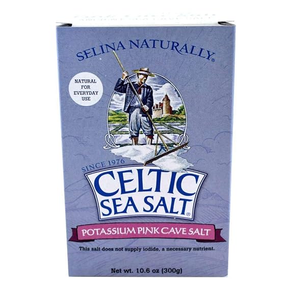 Celtic Sea Salt Pink Potassium Cave Salt 10.6 Oz (300 G) Extra Fine Grain, Natural, Light In Sodium For Shaker Jar, Salty, 10.6 Oz (Pack of 1)