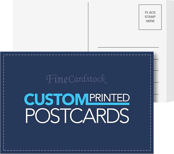 4" x 6" Postcards Design and Make Your Own Custom Print Post Cards Your Choice of Text & Graphic 2 Sided Thick Gloss Cover Card Stock Perfect for Promotions, Direct Mail & Discounts (25 Qty)