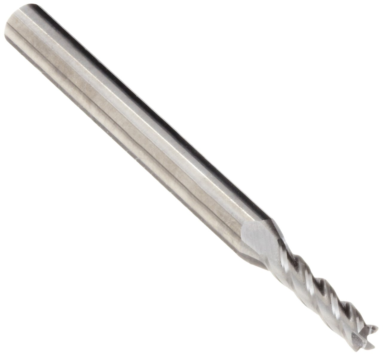 CCMG-M-M Carbide Square Nose End Mill, Metric, Uncoated (Bright) Finish, 30 Deg Helix, 4 Flutes, 100mm Overall Length, 20mm Cutting Diameter, 20mm Shank Diameter