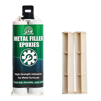 Metal Filled Epoxy Glue 3.52oz - Steel Epoxy Weld Putty for Repair, Welding, Bonding & Sealing | Heavy Duty Glue for Steel, Aluminum & More | Fast Set, Waterproof, Durable