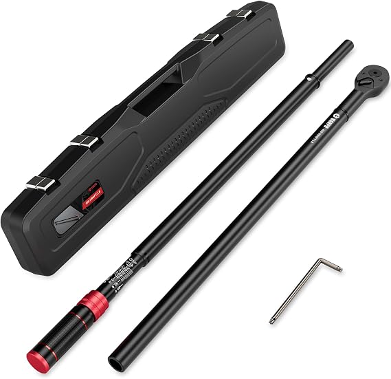 VANPO 1" Drive Torque Wrench 400-2000 Ft-Lb, 70.9" Leverage | 24-Tooth, Heavy-Duty Torque Wrench Set with Hex Key for Industrial Equipment, Truck fleet, Mining, Wind turbine